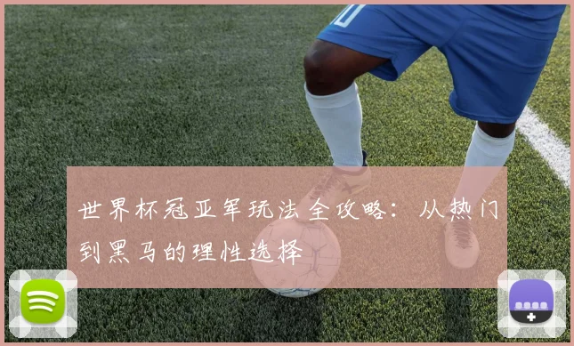 世界杯冠亚军玩法全攻略：从热门到黑马的理性选择